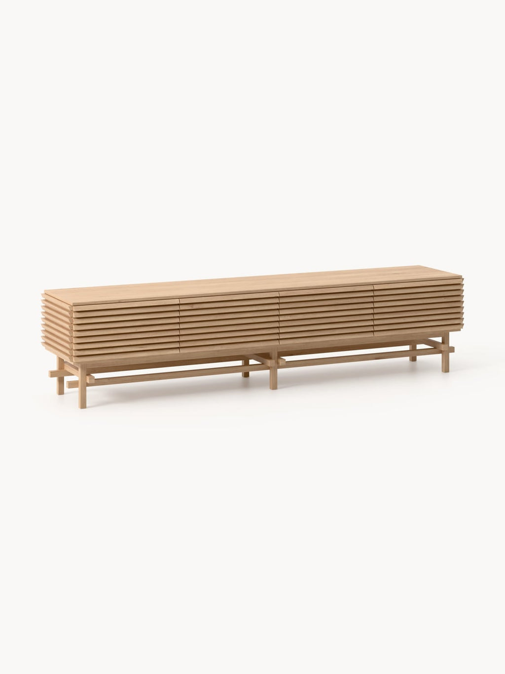 Pierce Large Lowboard in Oak — Warm Grey
