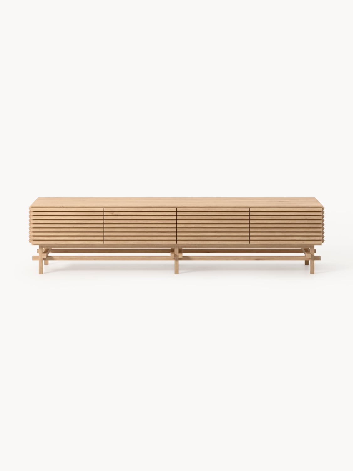 Pierce Large Lowboard in Oak — Warm Grey