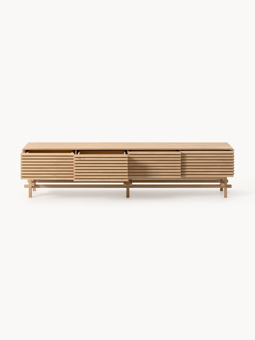 Pierce Large Lowboard in Oak — Warm Grey