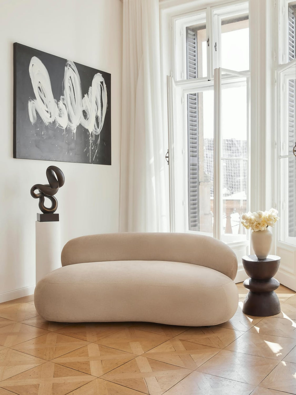 Alba Sofa (2-seater) — Warm Grey