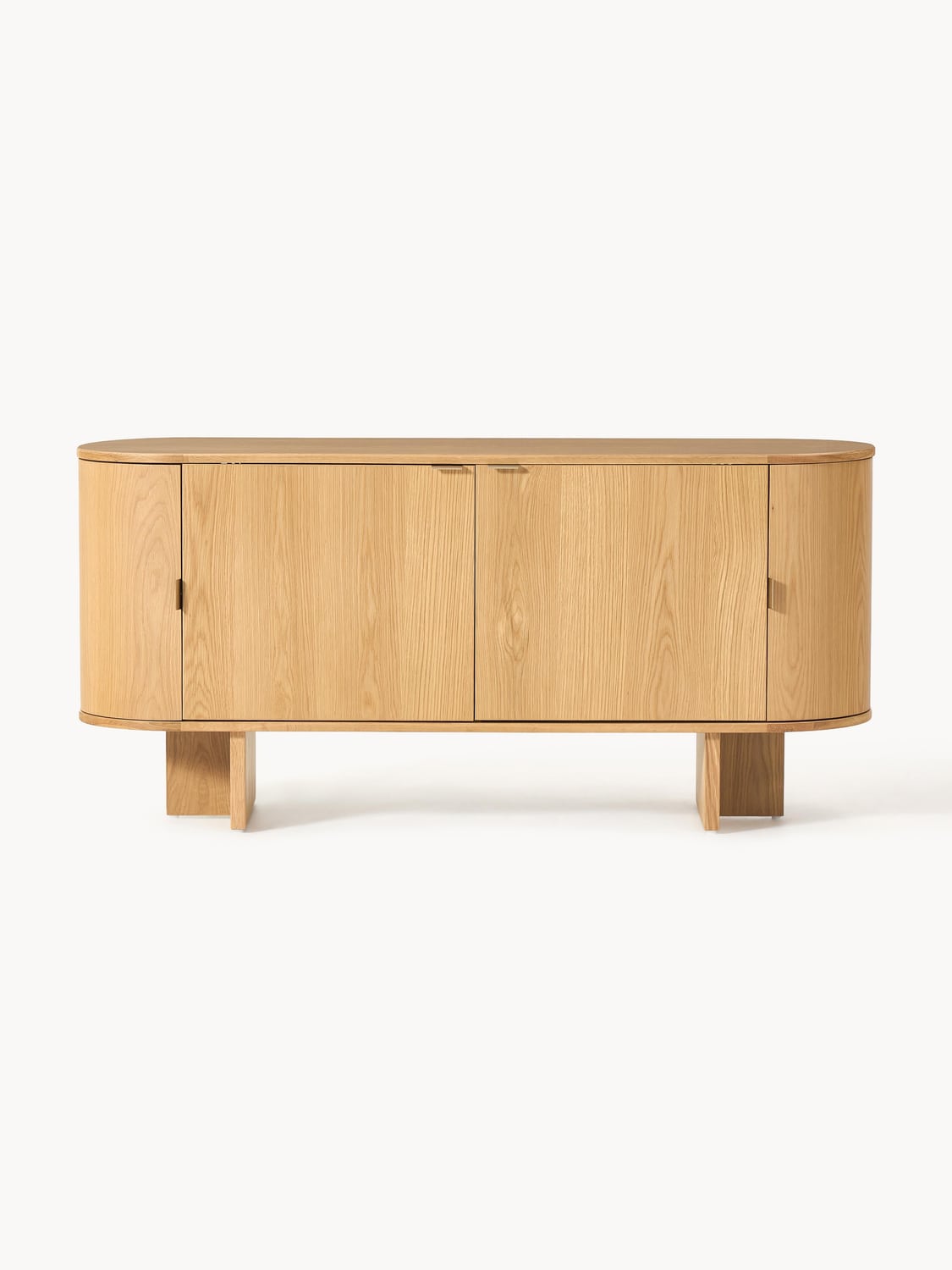 Zumi Wooden Sideboard with Rounded Corners — Camel