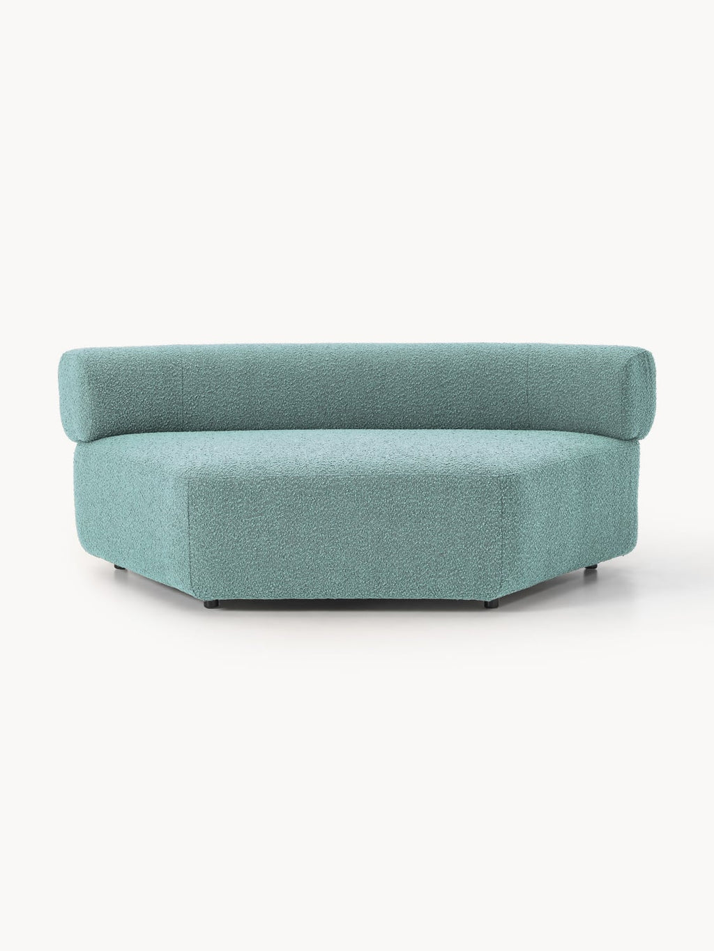 Anton Round Bouclé Corner Module — Grey