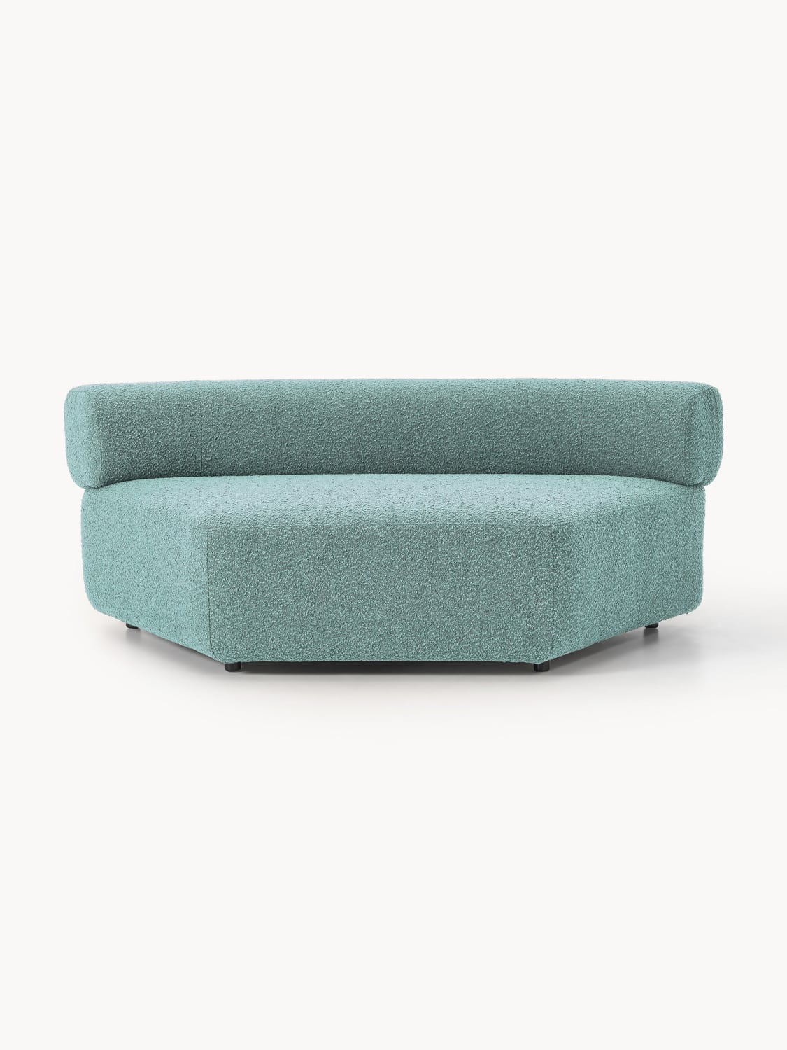 Anton Round Bouclé Corner Module — Grey