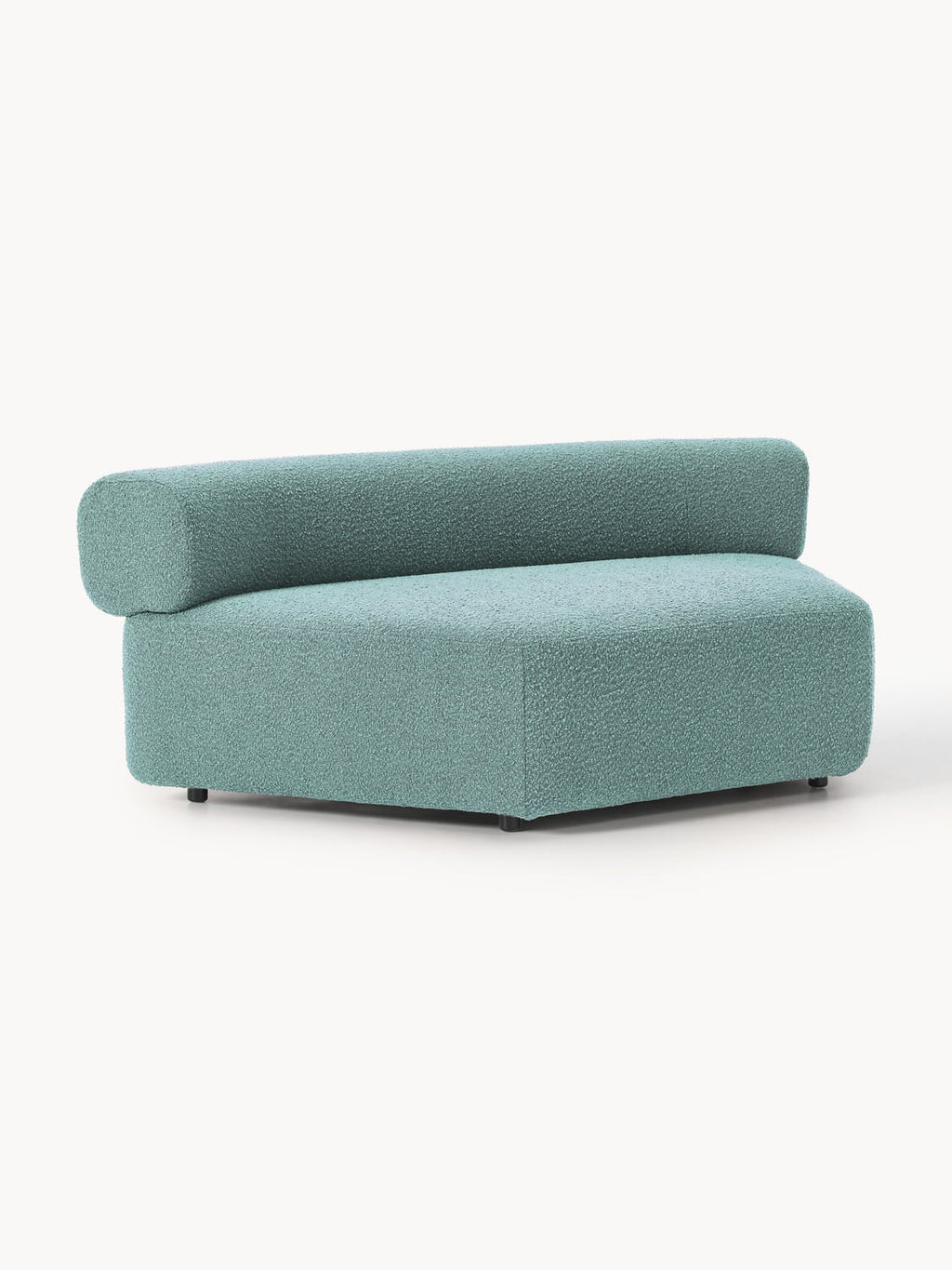 Anton Round Bouclé Corner Module — Grey