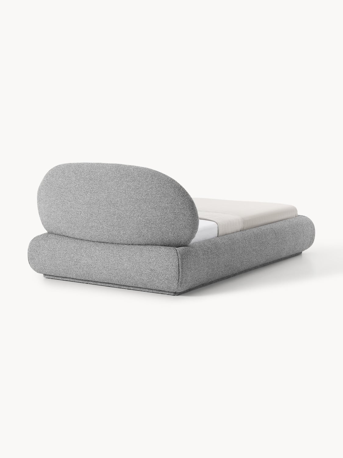 Alba Bouclé-Upholstered Single Bed — Lilac