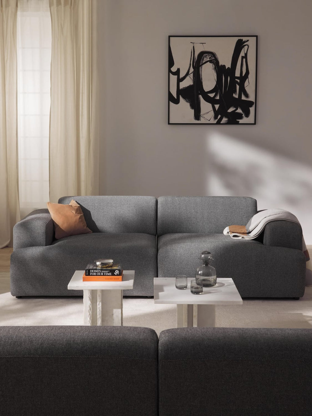 Melva Sofa (3-seater) — Slate Grey