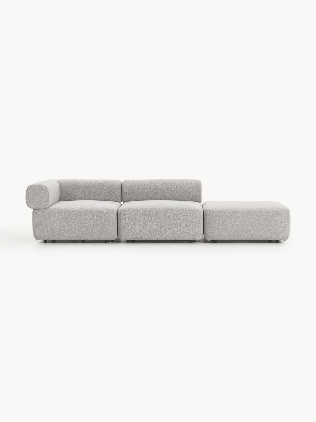 Anton Modular Bouclé-Ottoman — Lilac