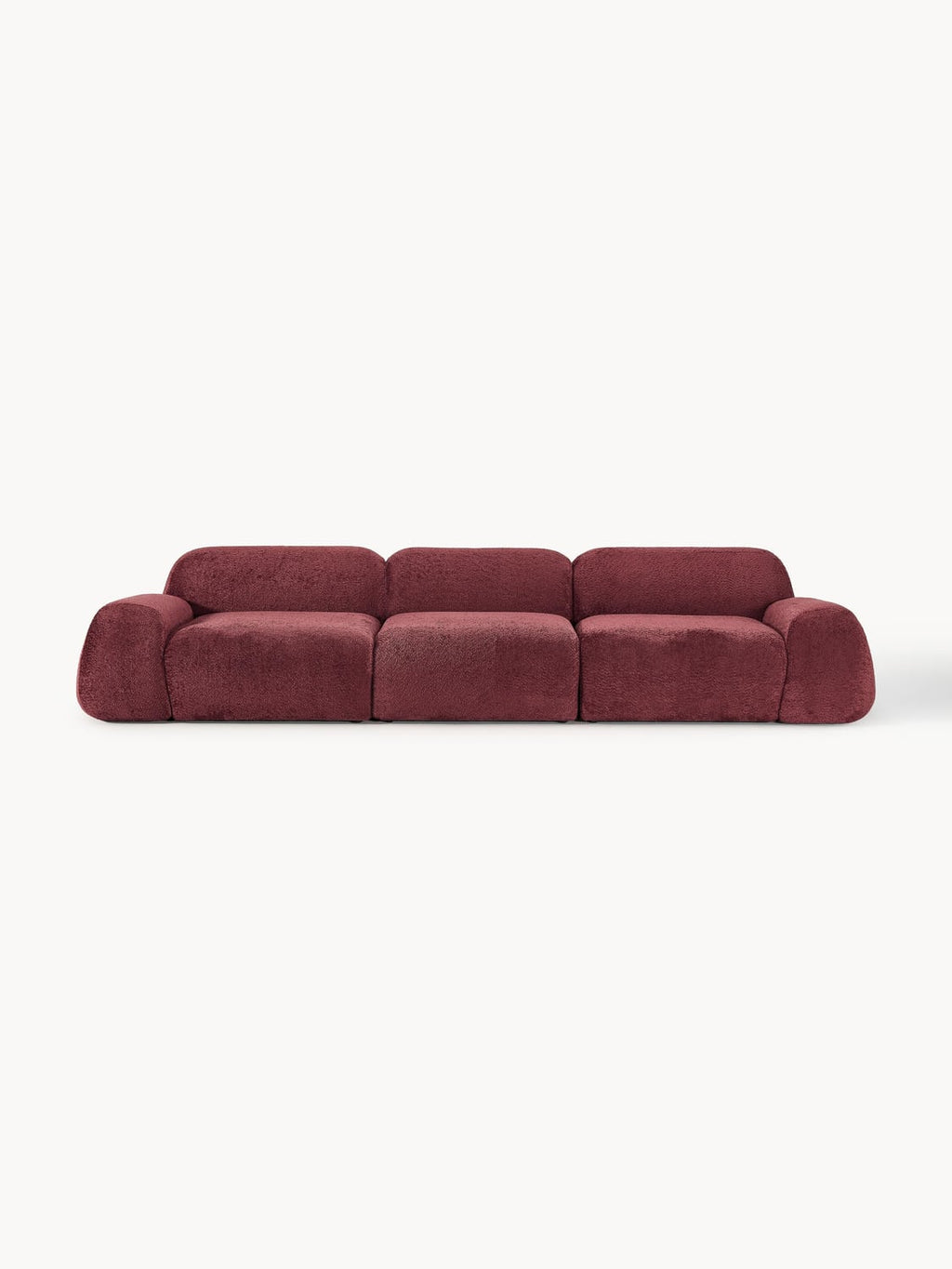 Wolke Modular Teddy Bouclé Sofa (4-seater) — Brown
