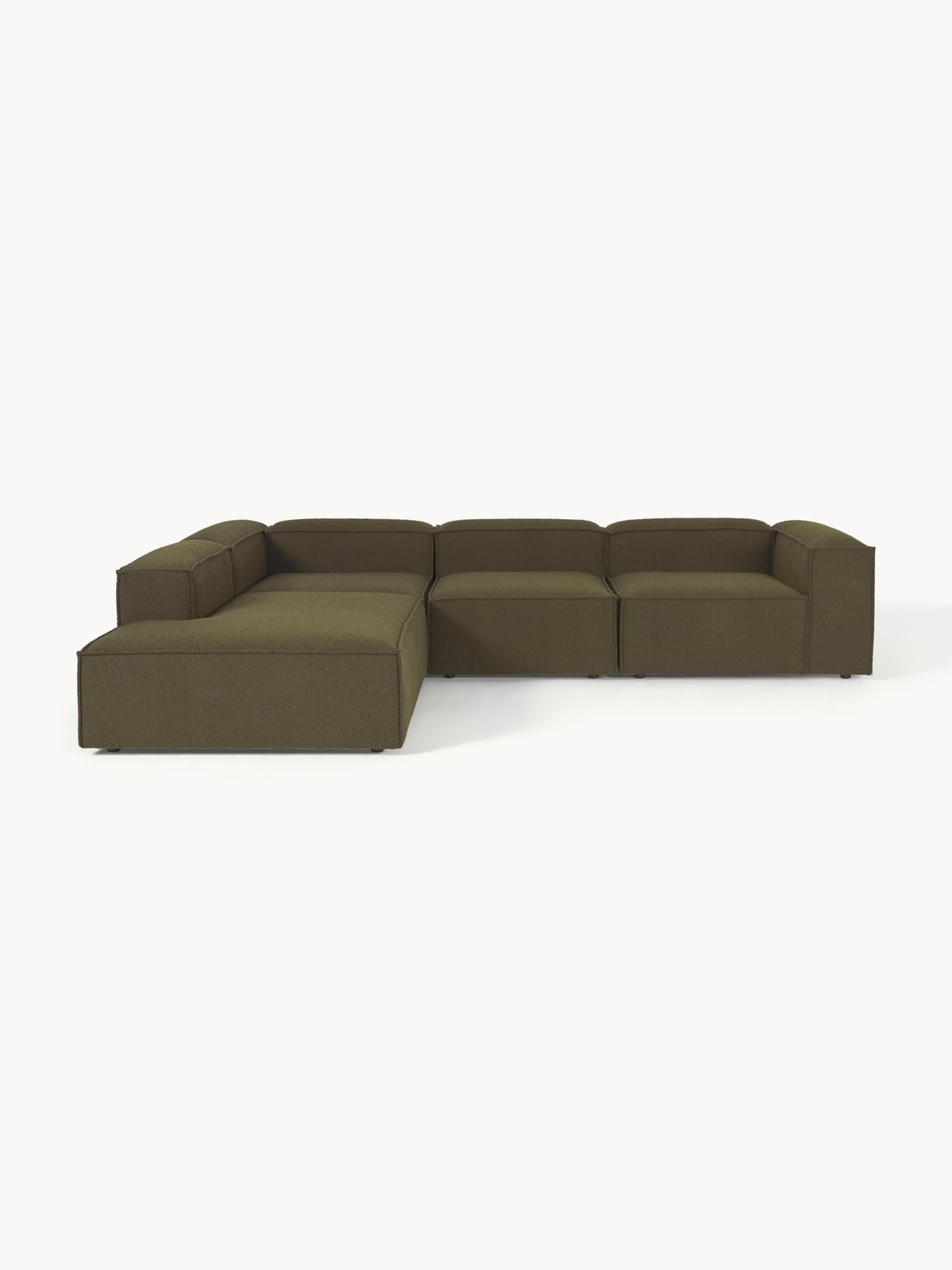 Lennon Modular XL Corner Sofa (4-seater) in Bouclé — Green
