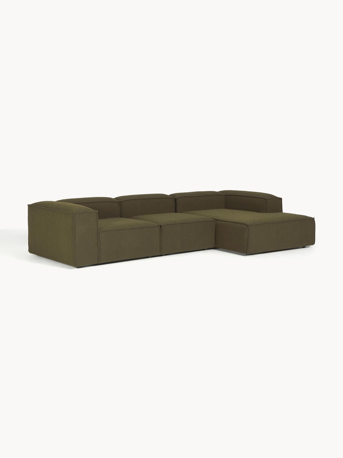 Lennon Modular Bouclé Corner Sofa (4-seater) — Green