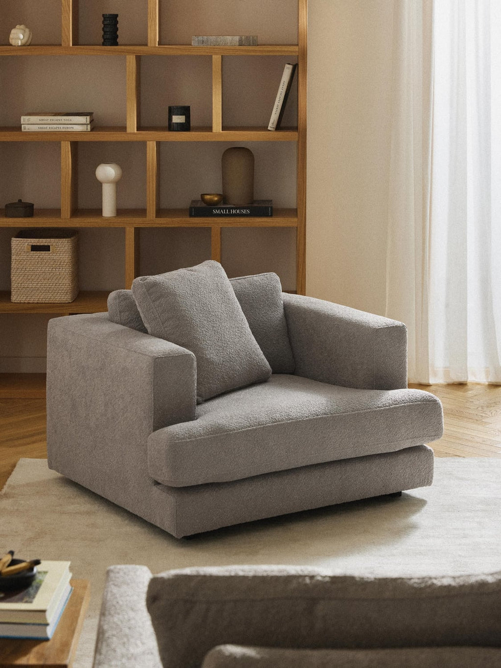 Tribeca Bouclé Armchair — Taupe