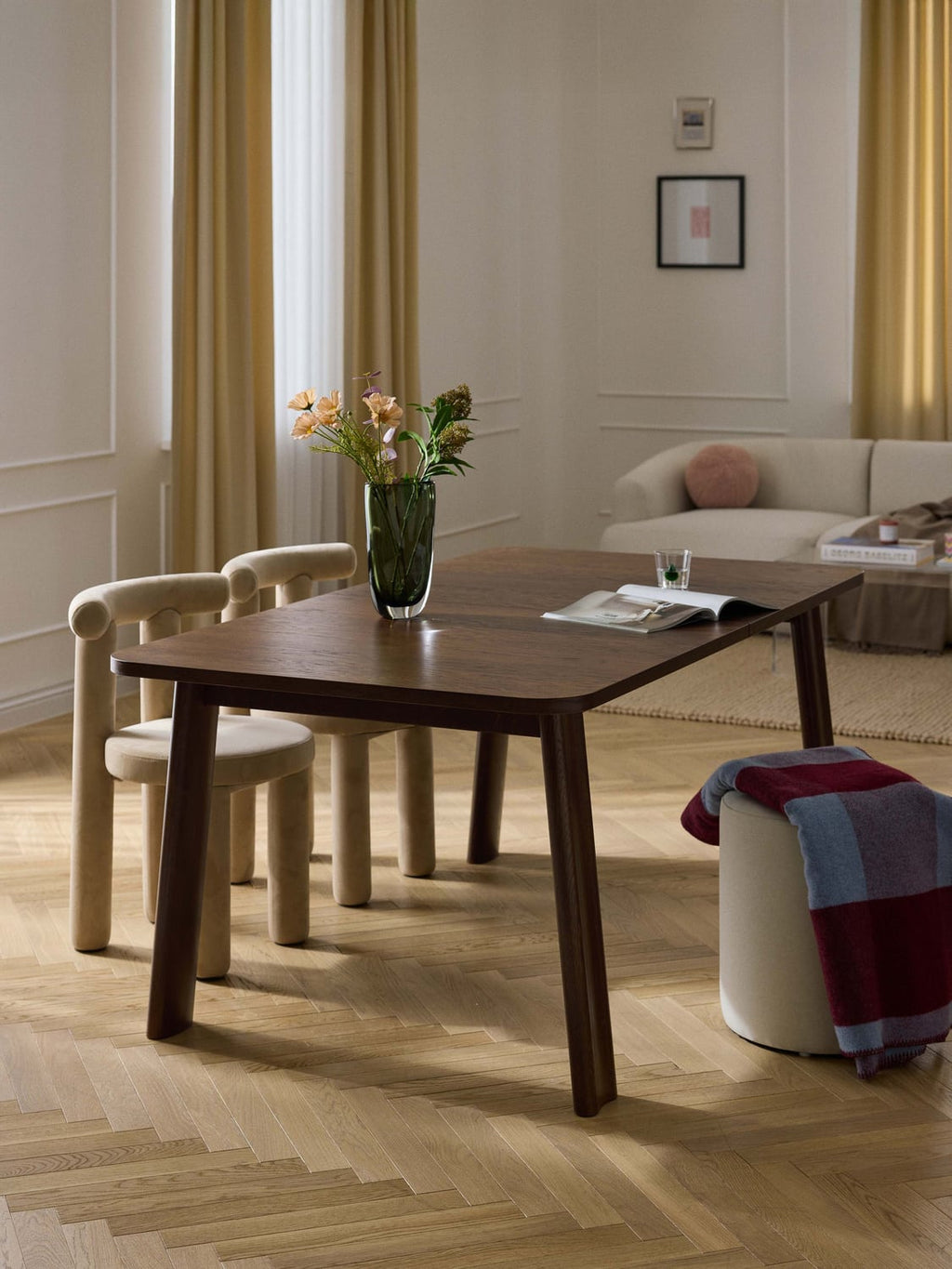 Ember Extendable Dining Table, in various sizes — Warm Grey
