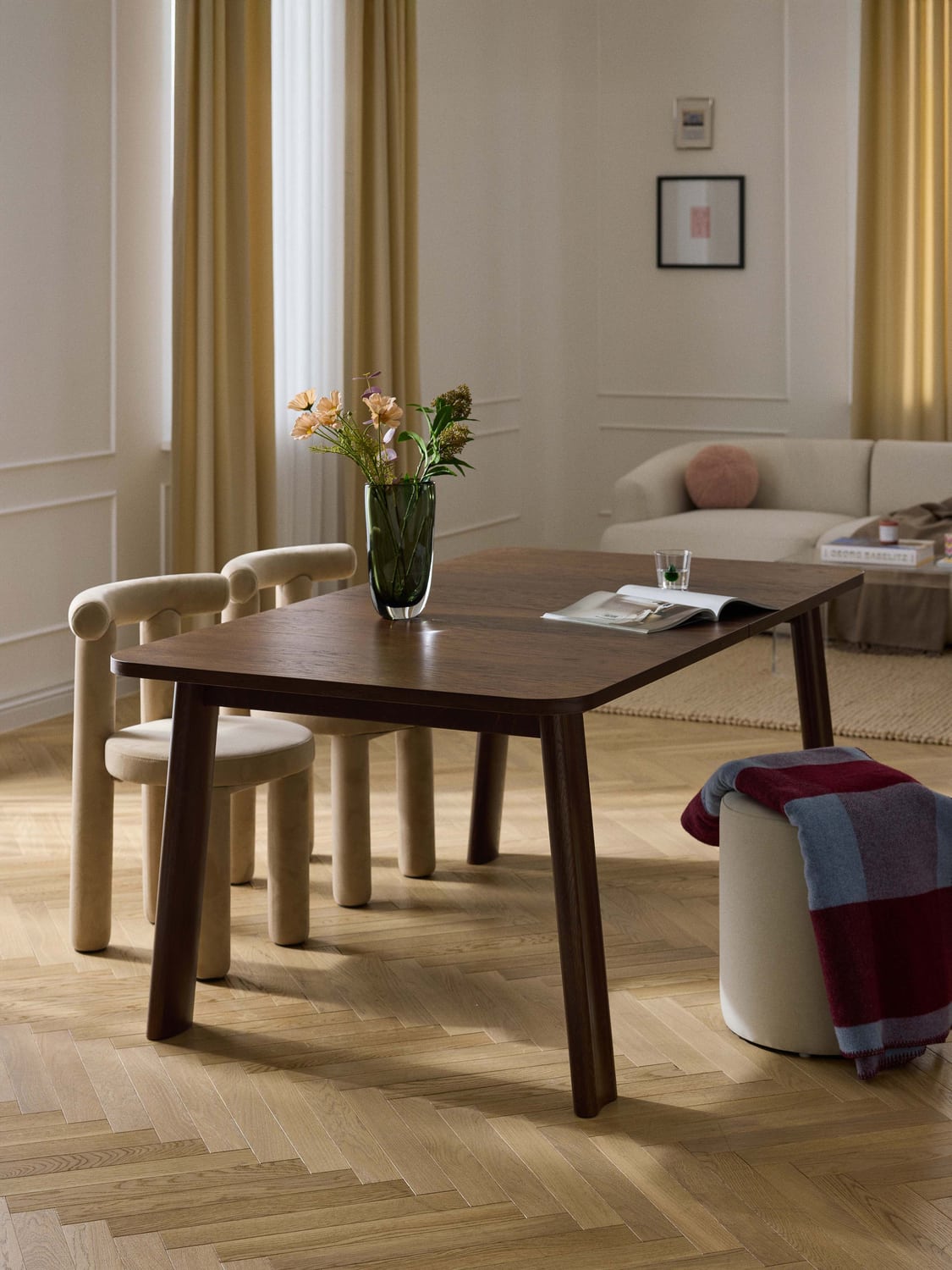 Ember Extendable Dining Table, in various sizes — Warm Grey