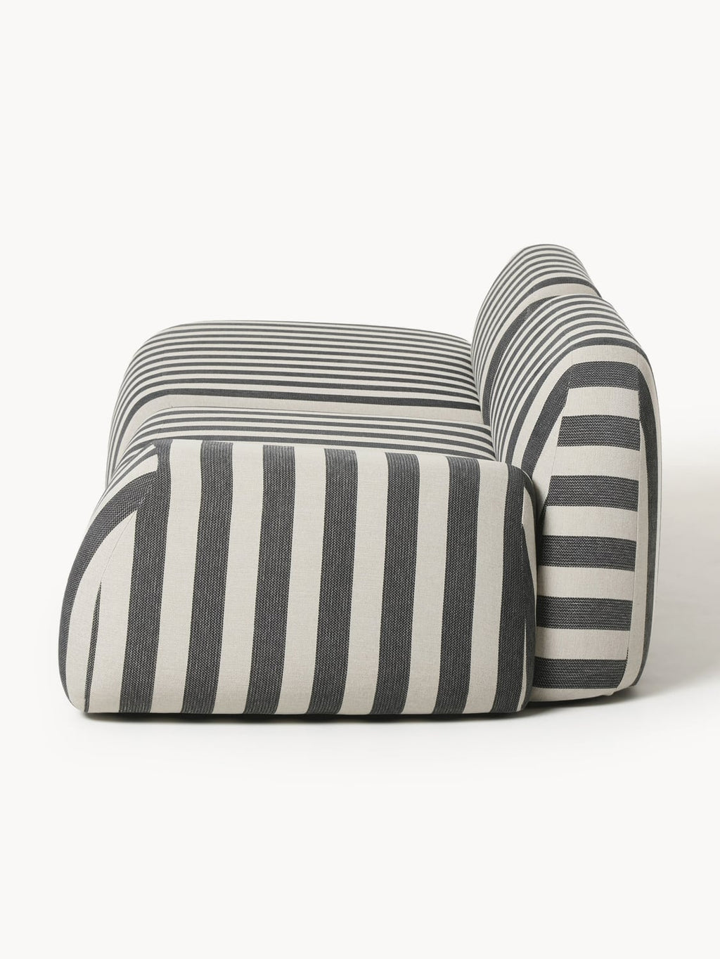 Wolke Modular Striped Chaise (3-seater) — Grey