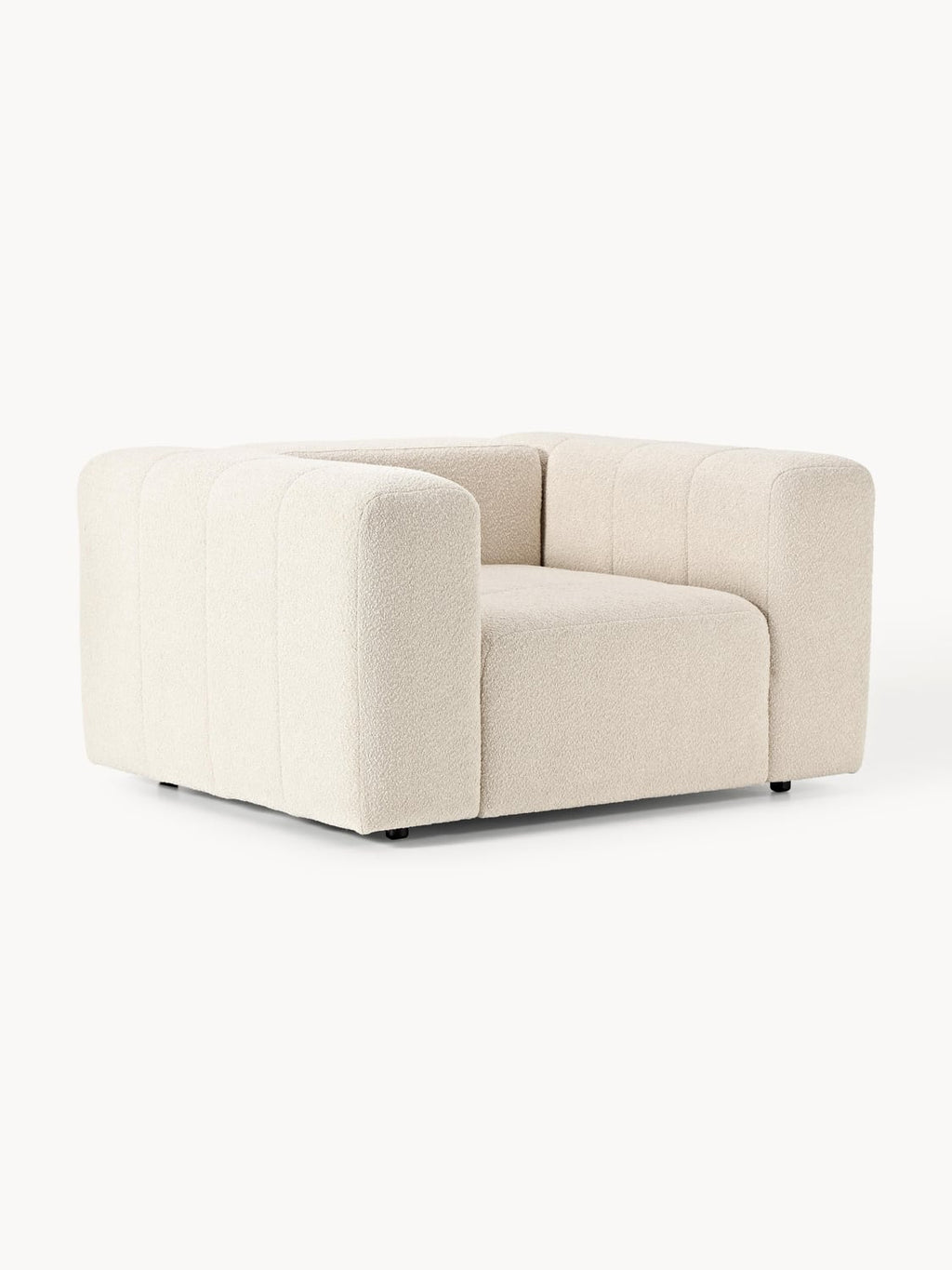Lena Bouclé Lounge Chair — Blush