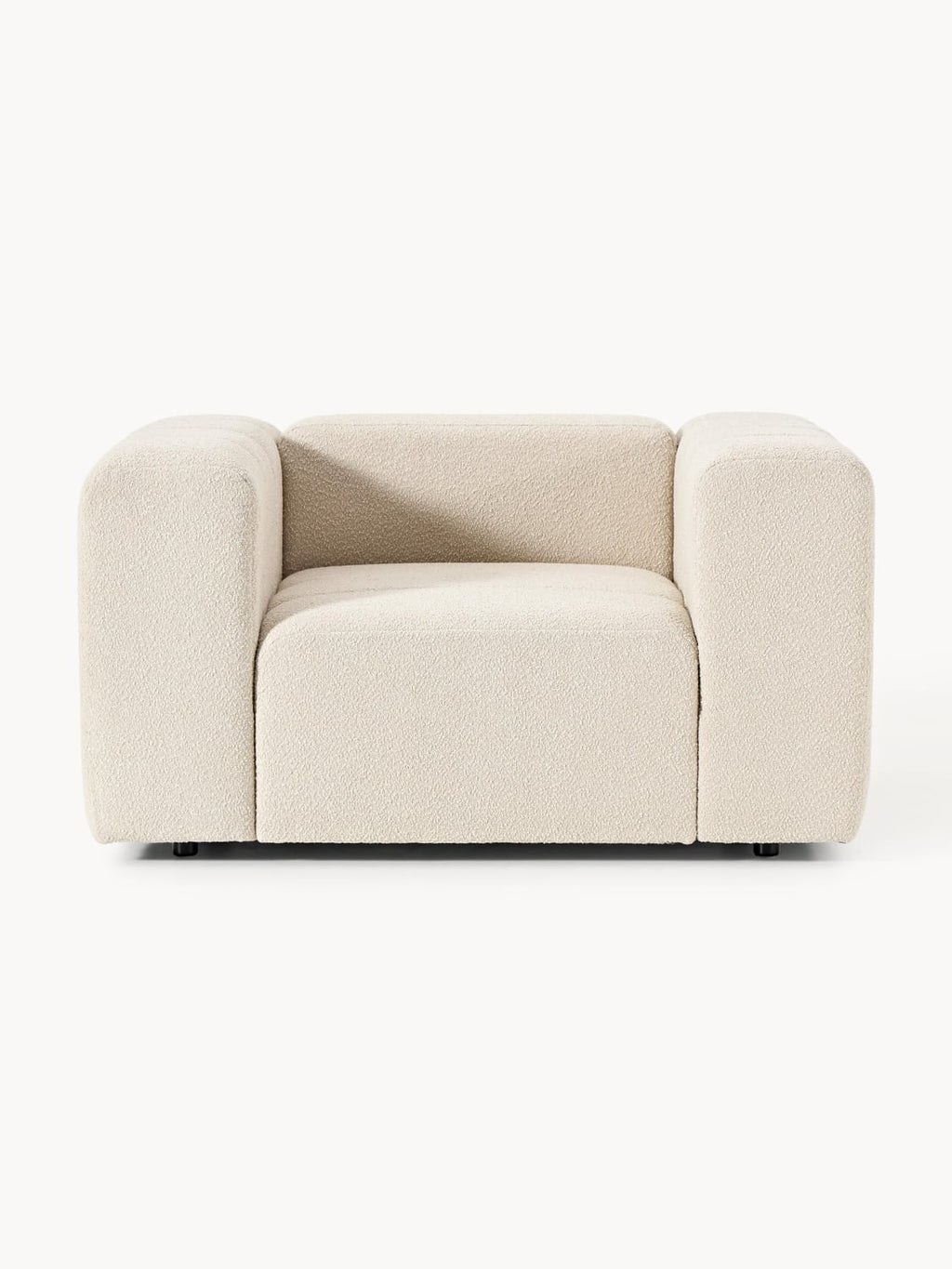 Lena Bouclé Lounge Chair — Blush