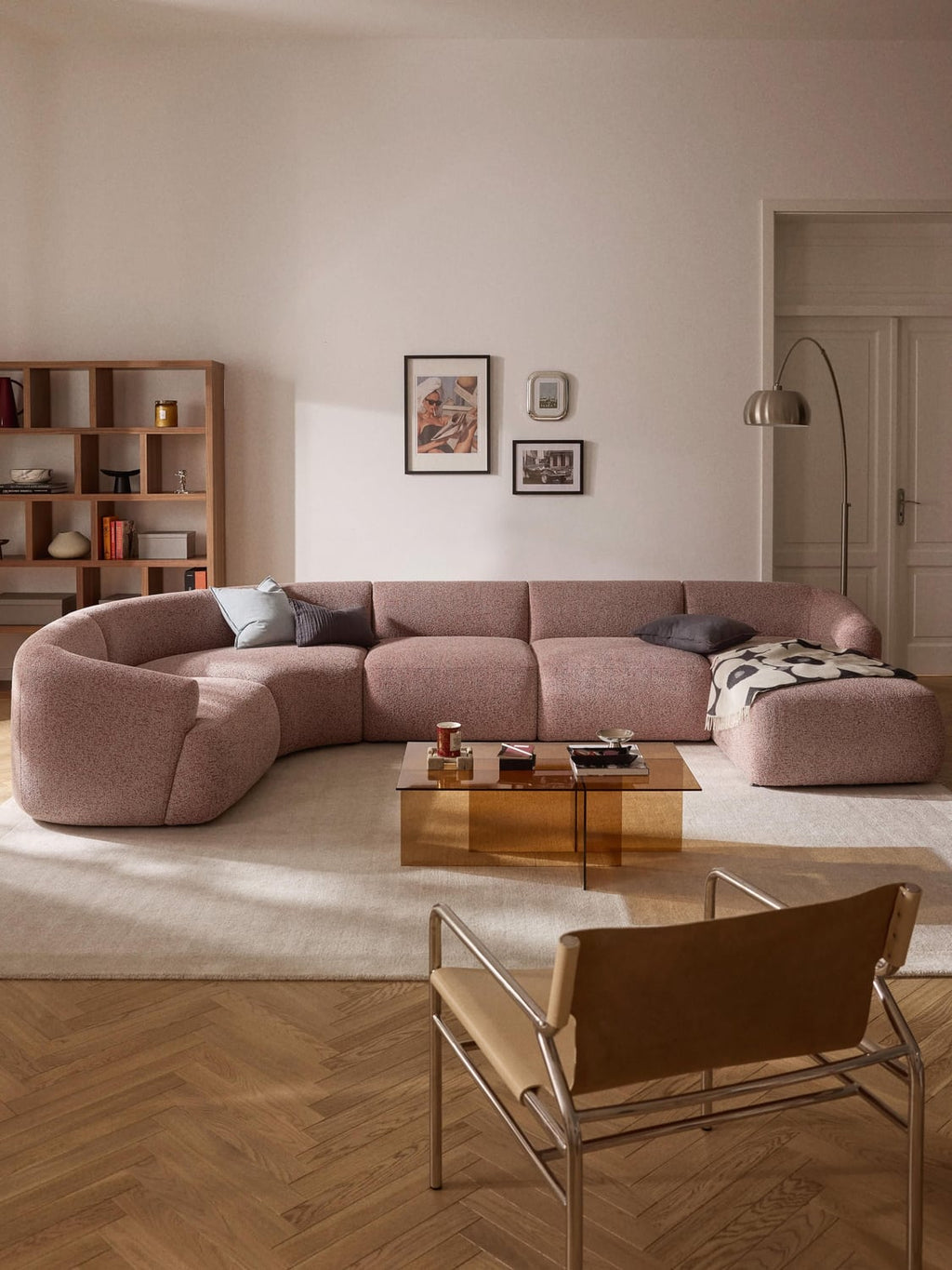 Sofia Modular Bouclé XL Sofa — Warm Grey