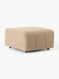 Lena Bouclé Sofa Ottoman — Warm Grey