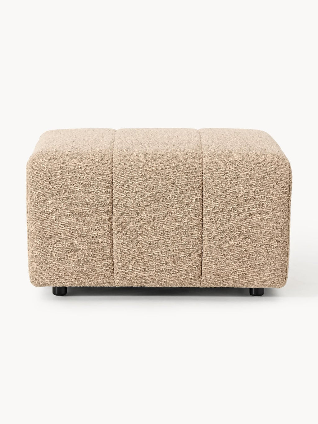 Lena Bouclé Sofa Ottoman — Warm Grey