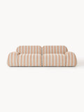 Wolke Modular Striped Sofa (3-seater) — Oatmeal