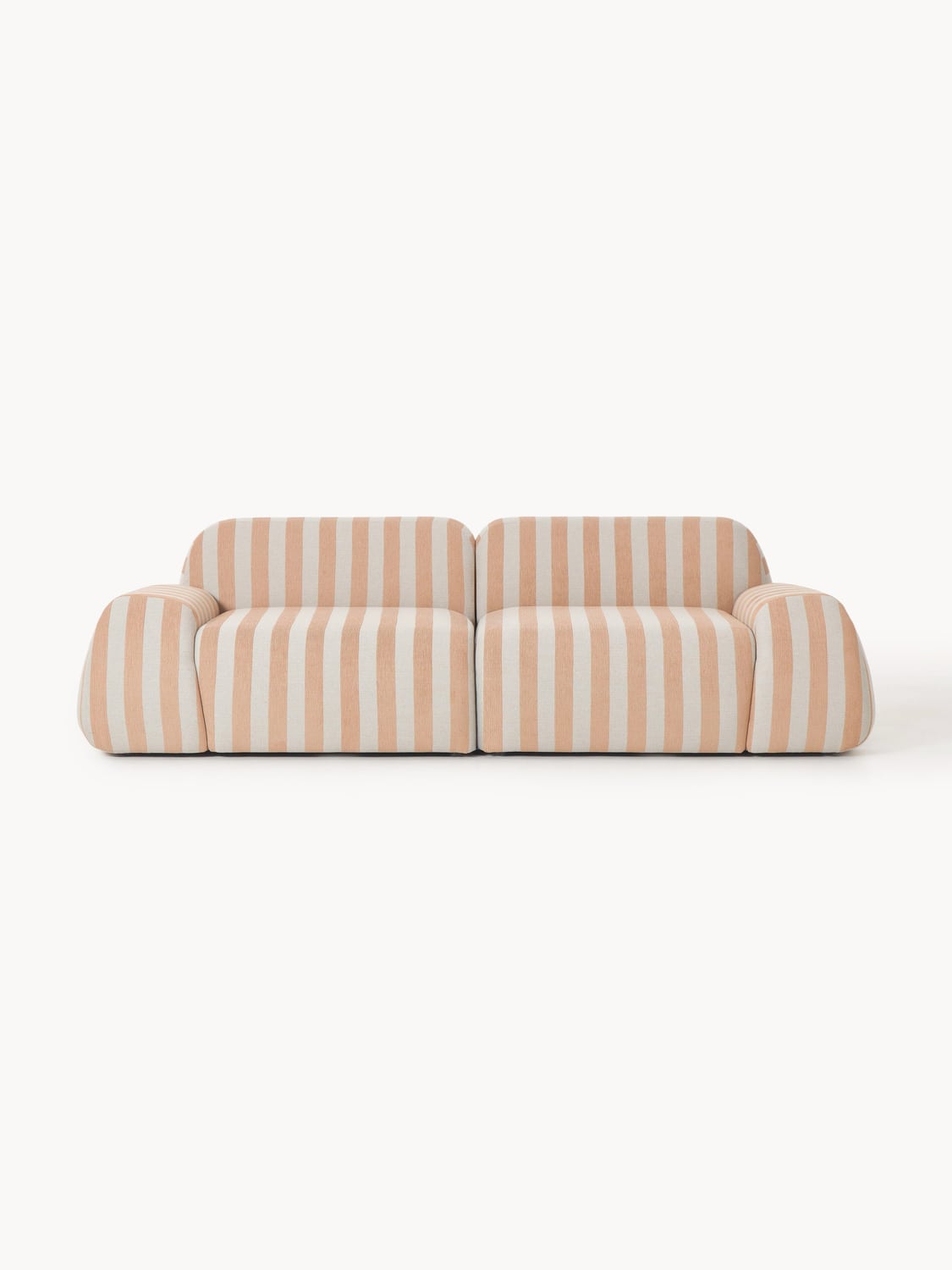 Wolke Modular Striped Sofa (3-seater) — Oatmeal