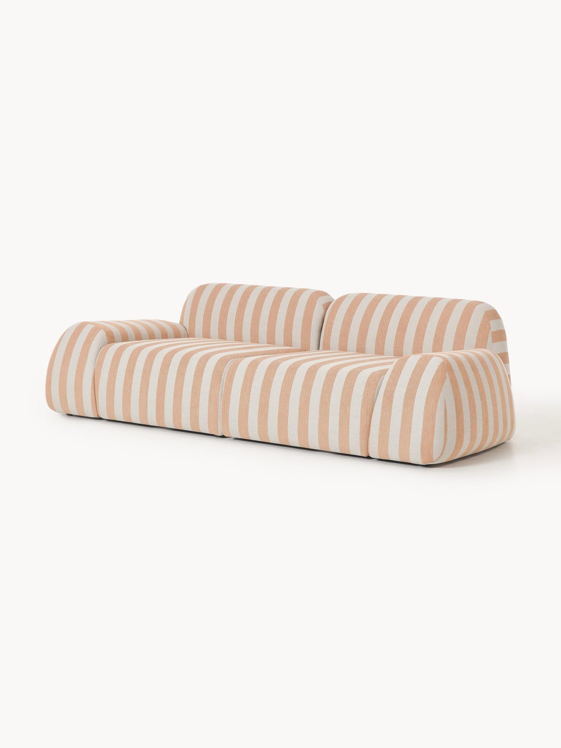 Wolke Modular Striped Sofa (3-seater) — Oatmeal