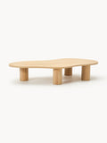 Didi XL Coffee Table in Oak in Organic Form — Beige