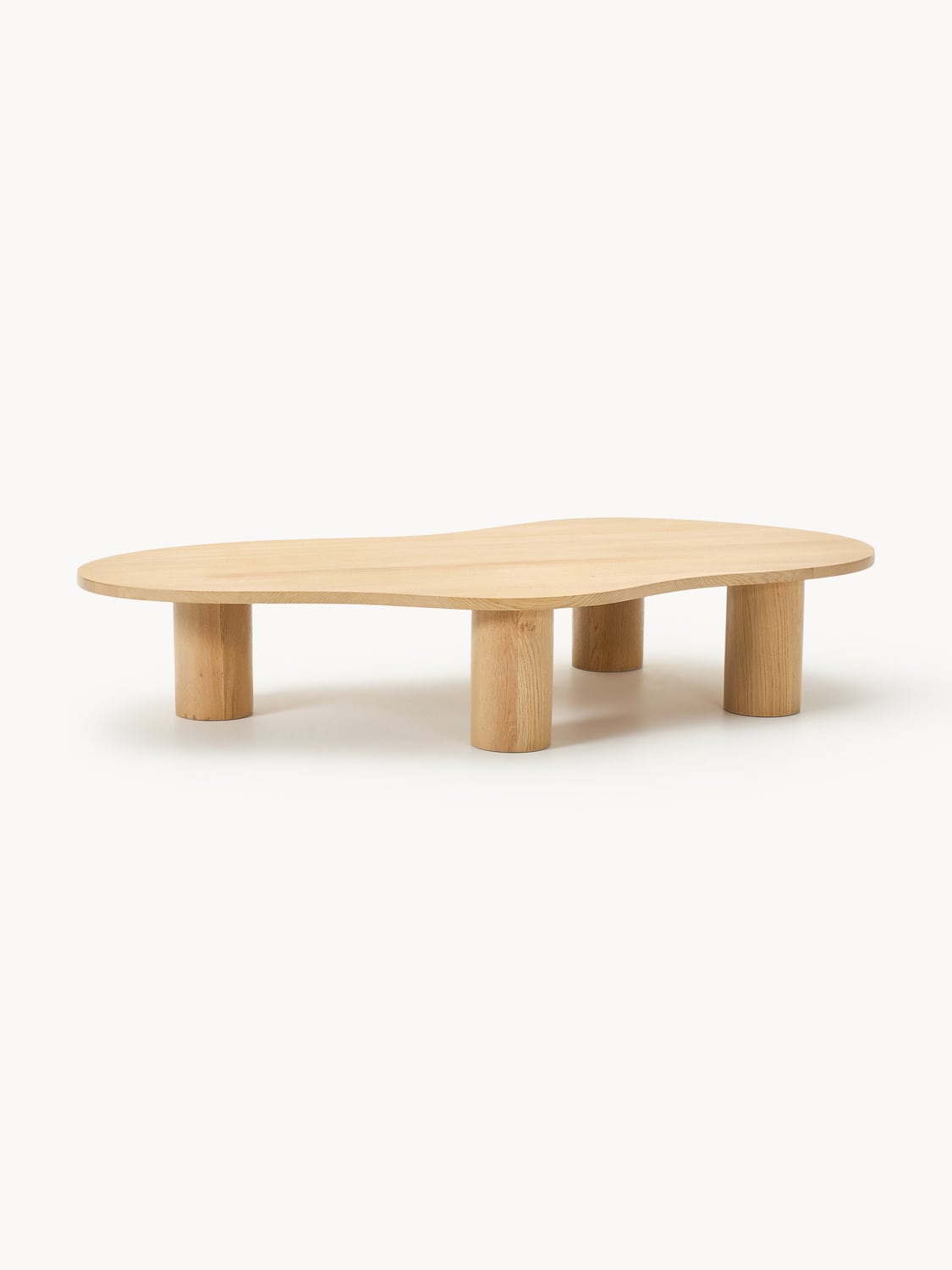 Didi XL Coffee Table in Oak in Organic Form — Beige