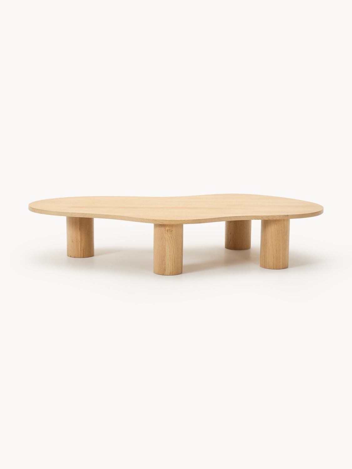 Didi XL Coffee Table in Oak in Organic Form — Beige