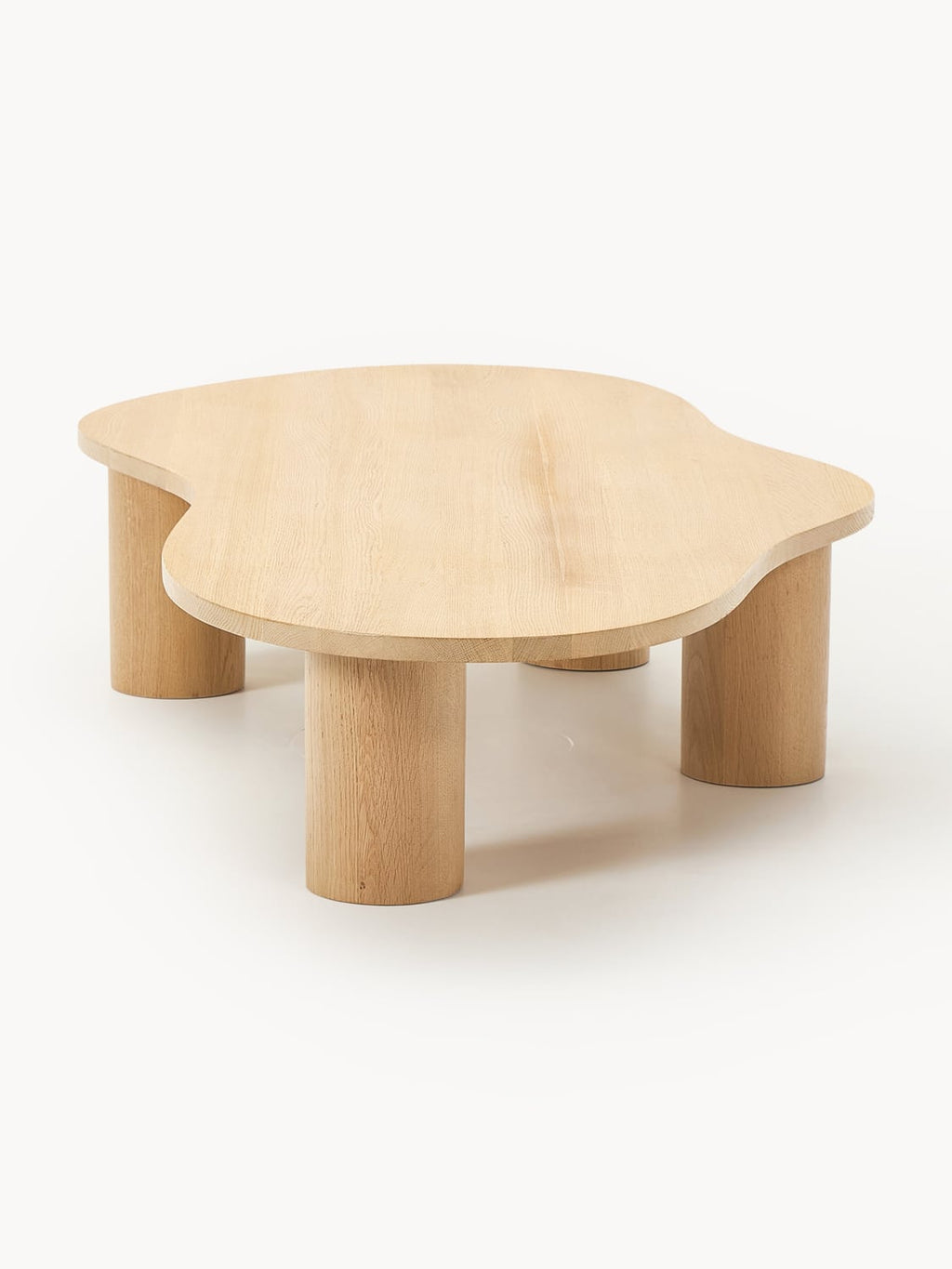 Didi XL Coffee Table in Oak in Organic Form — Beige