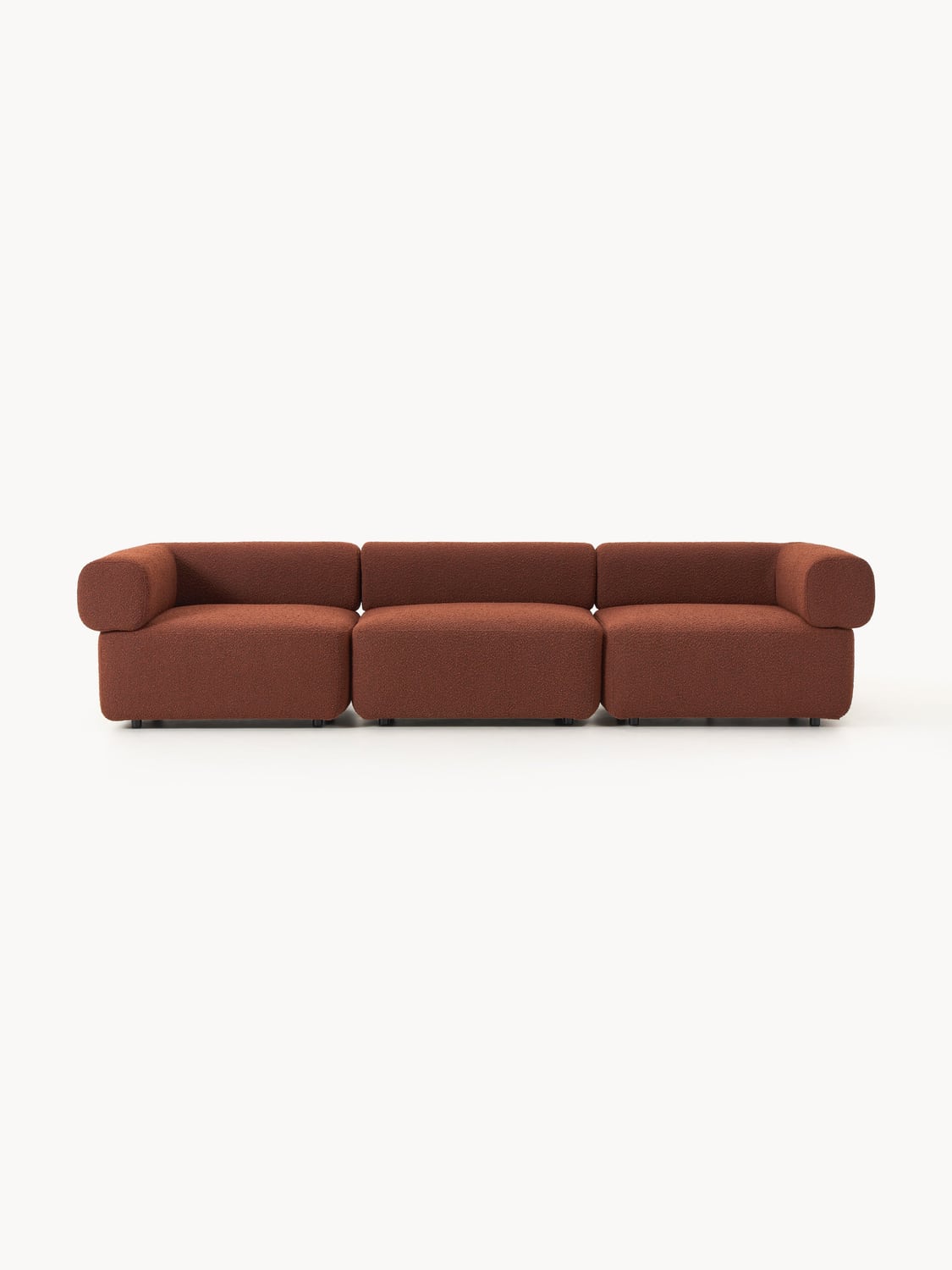 Anton Modular Bouclé Sofa (4-seater) — Brown