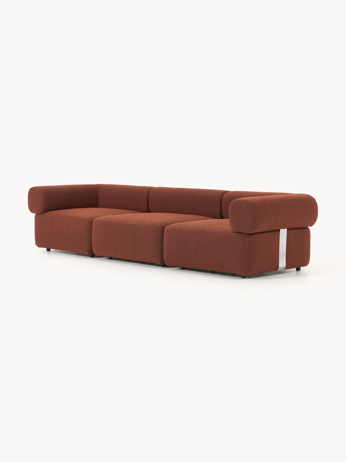 Anton Modular Bouclé Sofa (4-seater) — Brown