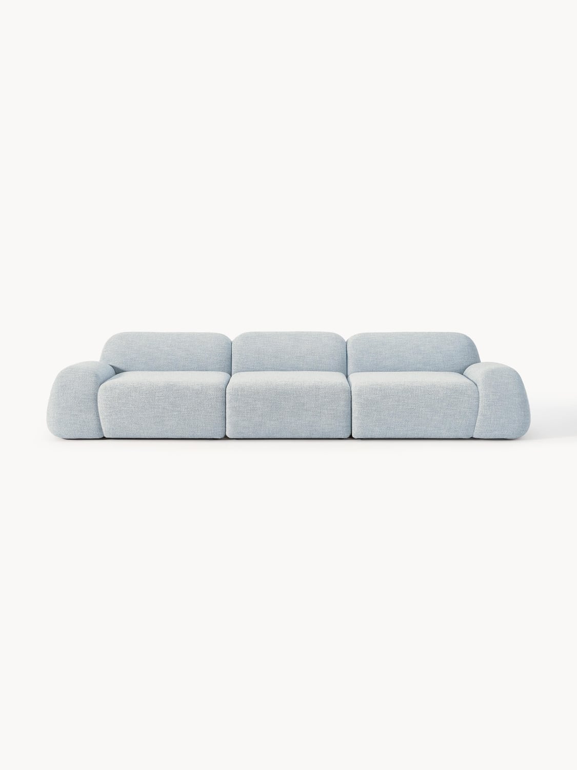 Wolke Modular Bouclé Sofa (4-seater) — Light Grey