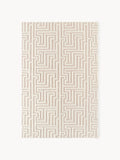 Monty Hand-Tufted Wool Rug with Raised High-Low-Texture — Off-White