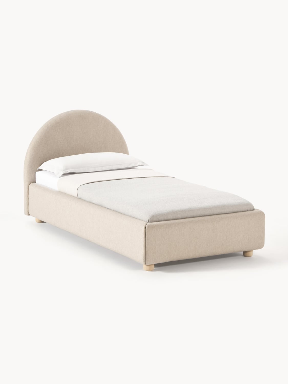 Ebba Single Bed with Storage — Blush