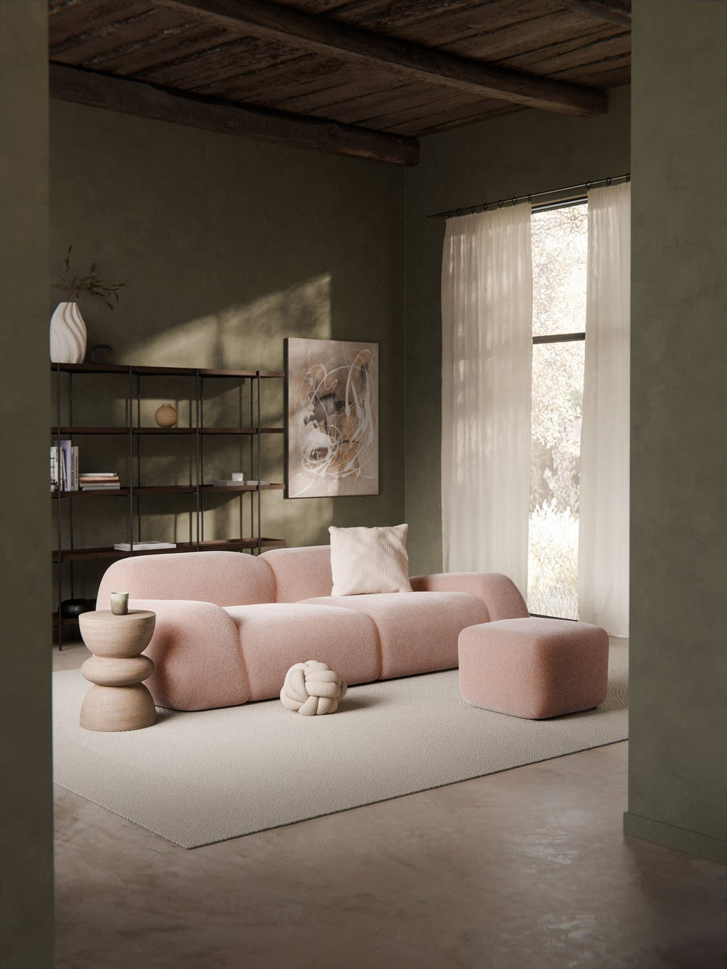 Wolke Corner Module — Pink
