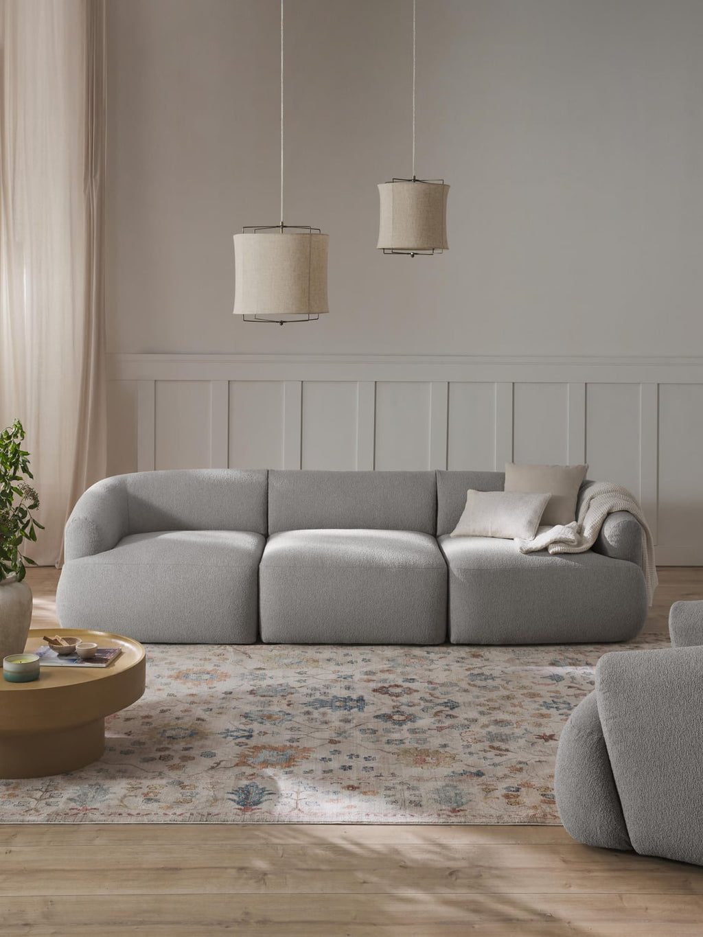 Sofia Modular Bouclé Sofa (3-seater) — Oatmeal