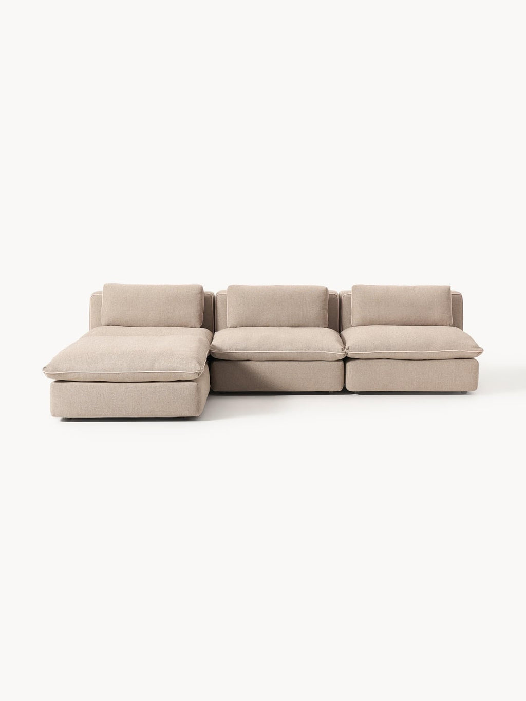 Felix Modular Sofa with Ottoman (left/right) — Warm Grey
