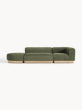 Natalie Modular Ottoman in Teddy Bouclé with Ottoman (left/right) — Khaki