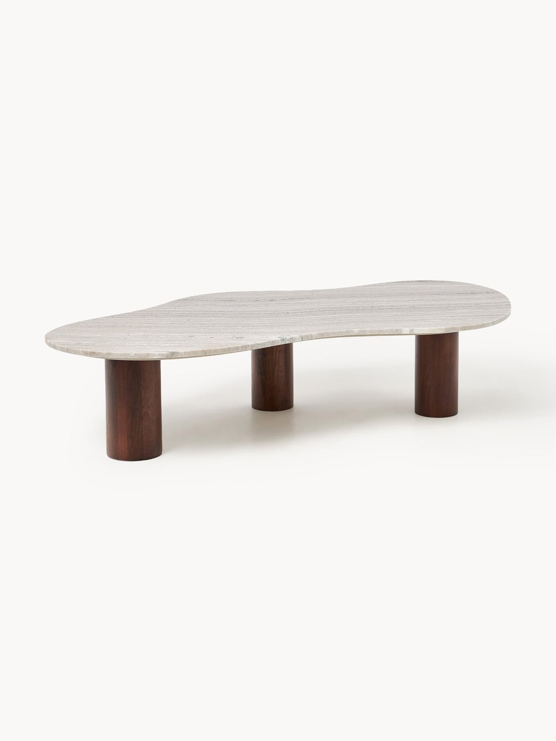 Naruto Marble-Coffee Table in Organic Form — Pearl Grey
