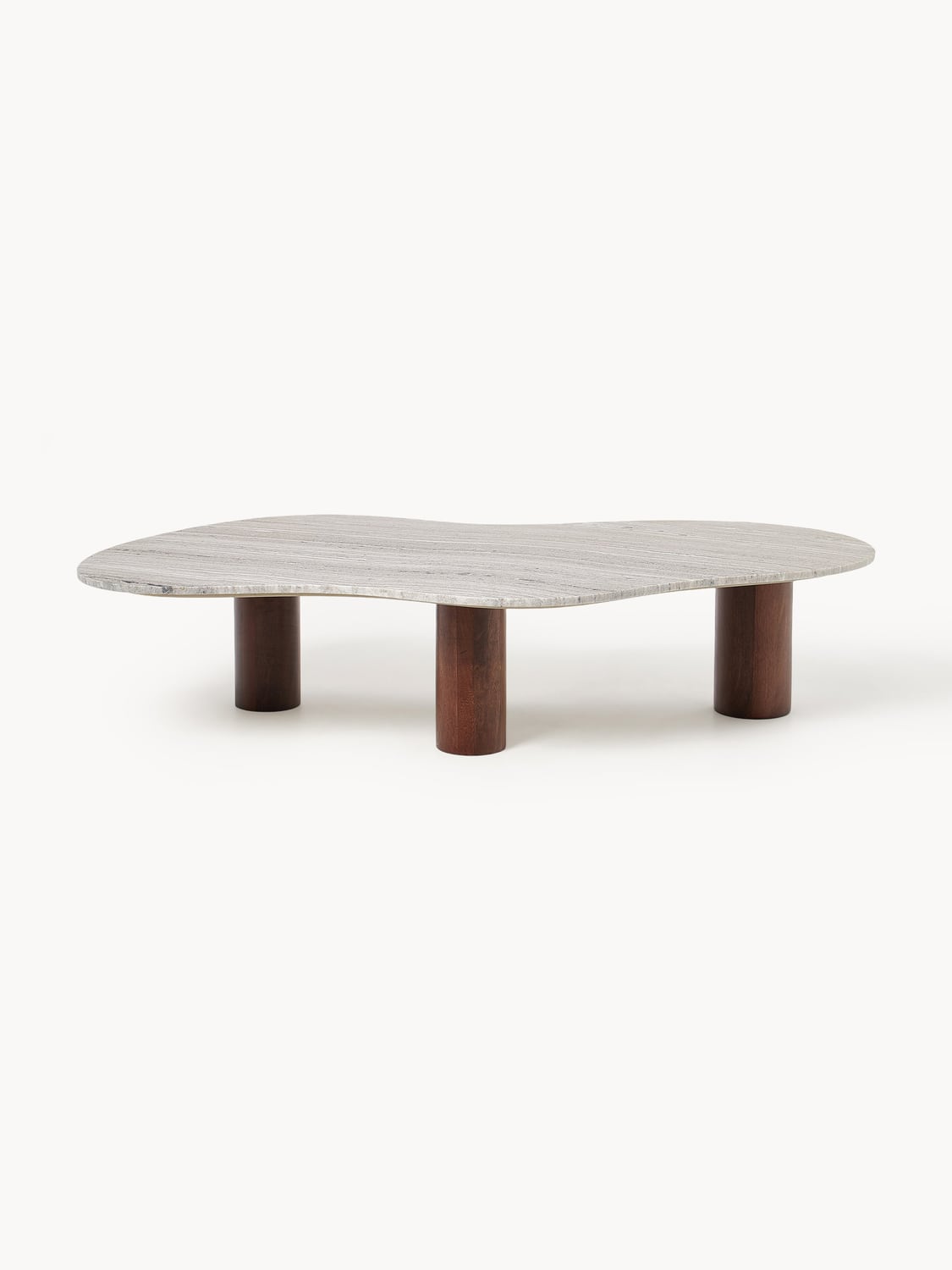 Naruto Marble-Coffee Table in Organic Form — Pearl Grey