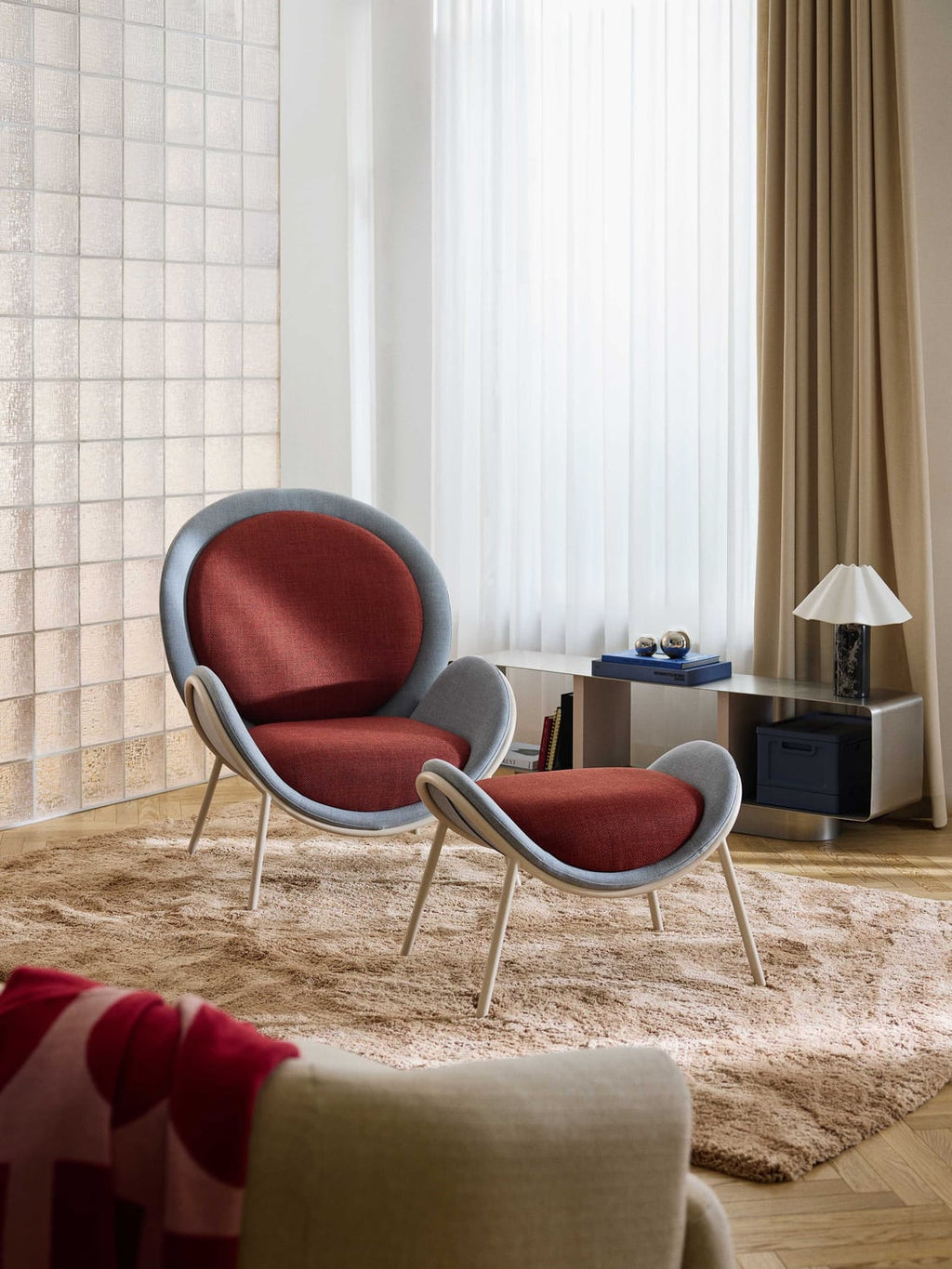Alysa Wingback Chair — Terracotta