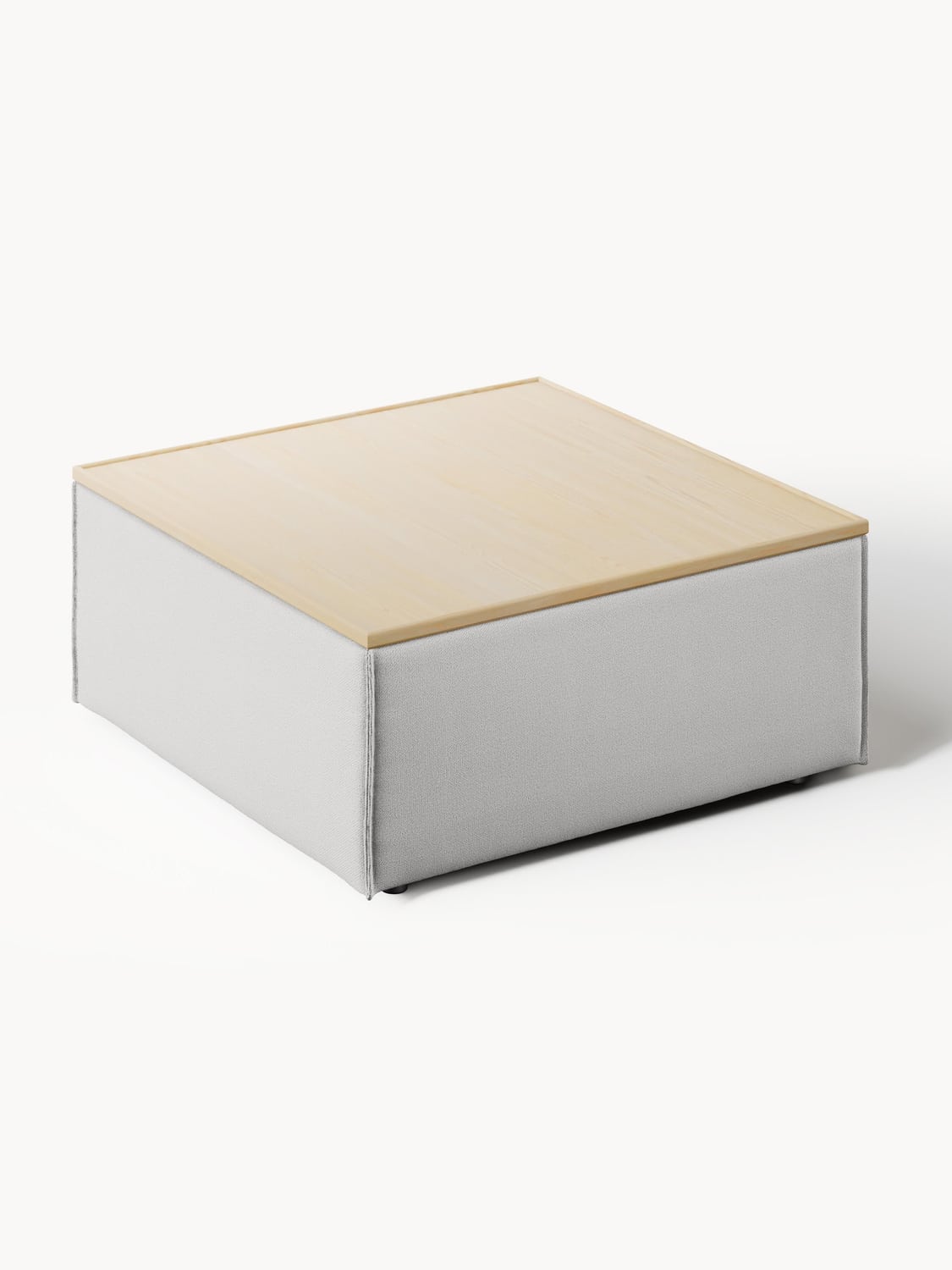 Lennon Sofa Ottoman with Storage — Linen Beige