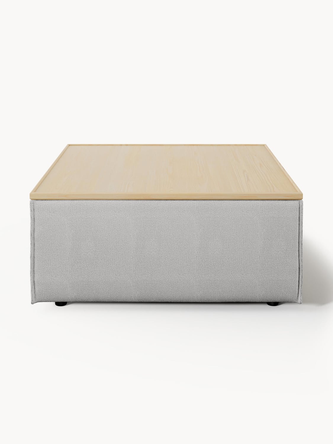 Lennon Sofa Ottoman with Storage — Linen Beige