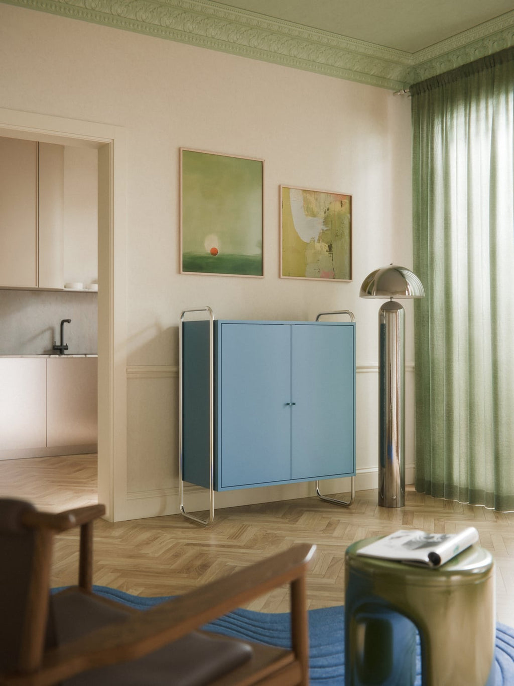 Robyn Metal-Highboard — Blue