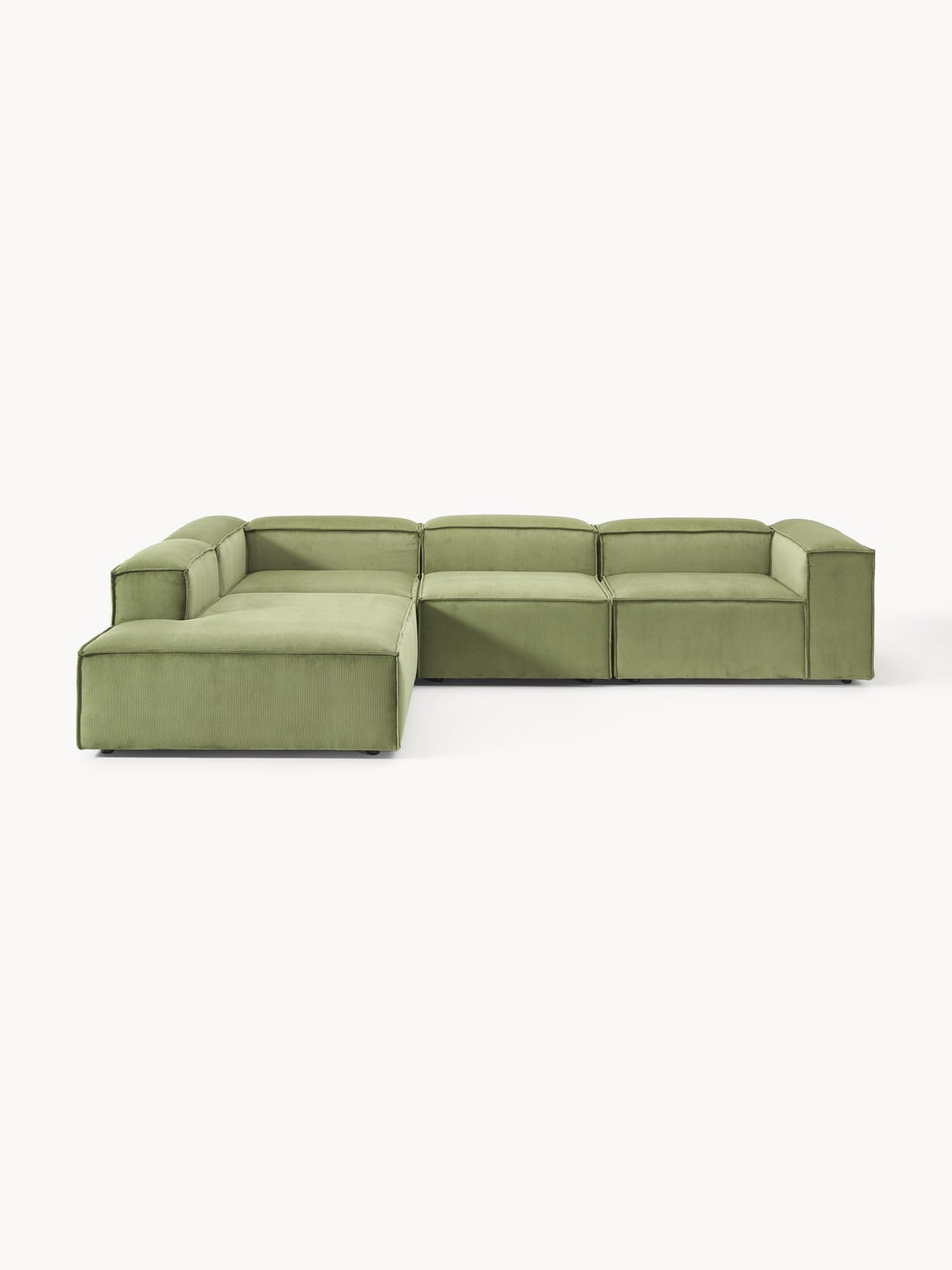 Lennon Modular XL Corner Sofa (4-seater) in Corduroy — Mushroom