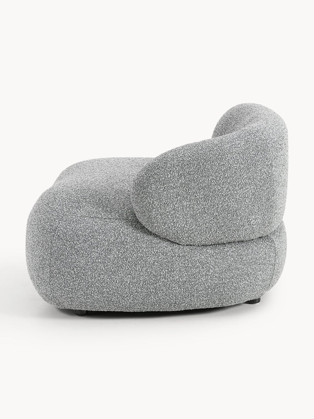 Alba Bouclé Lounge Chair — Grey