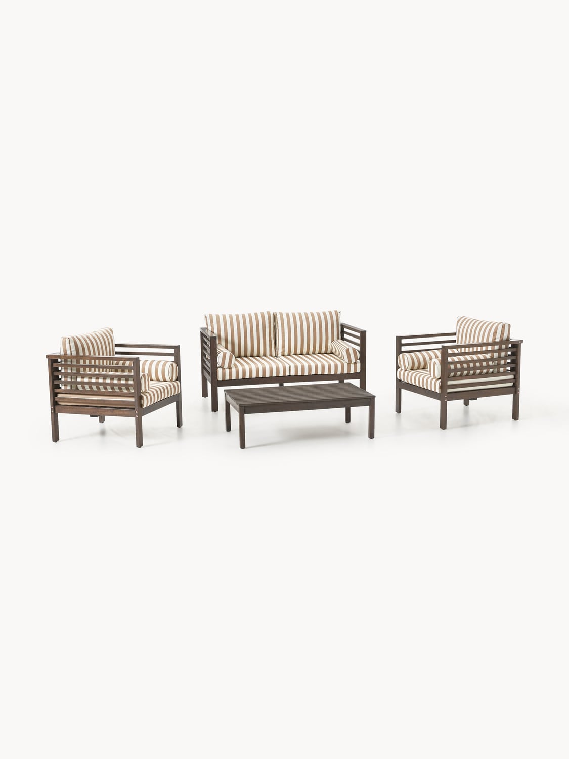 Bo Garden Lounge Set in Acacia, set of 4 — Sand Beige