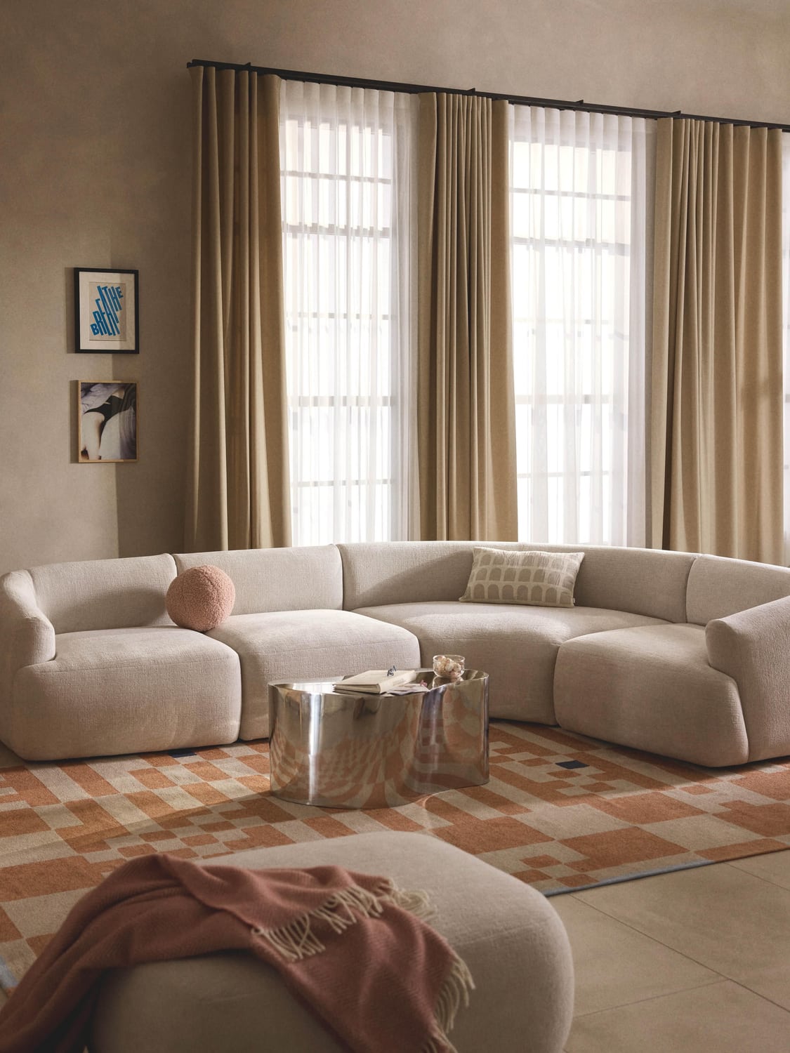Sofia Round Corner Module — Ivory
