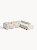 Lennon Modular XL Corner Sofa (4-seater) in Corduroy — Light Grey